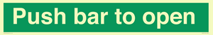 SA13181: Push bar to open - text only