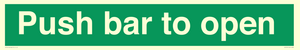 SA13181: Push bar to open - text only