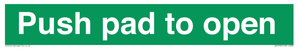 SA13185: Push pad to open Text only
