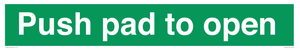 SA13185: Push pad to open Text only
