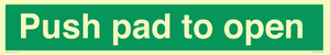SA13185: Push pad to open Text only