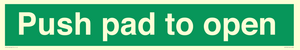 SA13185: Push pad to open Text only