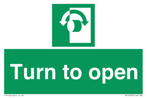 SA16529: Turn (either direction) to open
