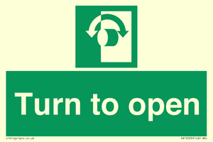 SA16529: Turn (either direction) to open