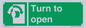 SA16529: Turn (either direction) to open