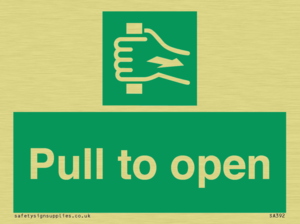 SA392: pull to open