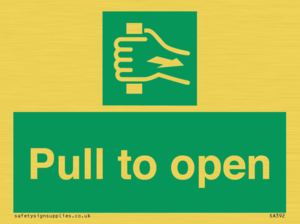 SA392: pull to open