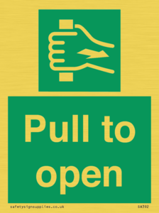 SA392: pull to open