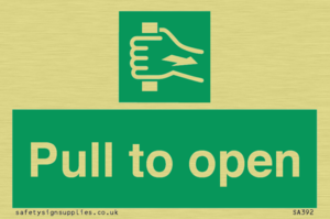 SA392: pull to open