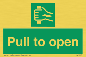 SA392: pull to open