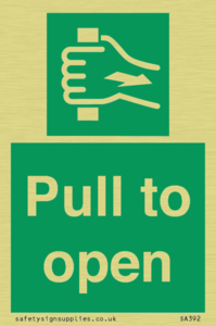 SA392: pull to open