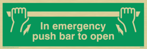SA397: in emergency push bar to open