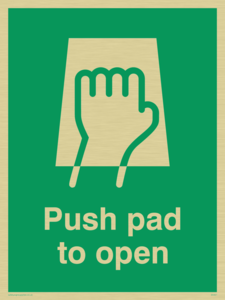 SA401: push pad to open