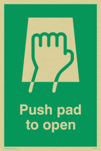 SA401: push pad to open