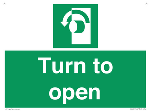 SA402: Turn anti-clockwise to open