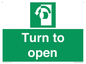 SA402: Turn anti-clockwise to open
