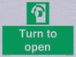 SA402: Turn anti-clockwise to open