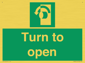 SA402: Turn anti-clockwise to open