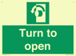 SA402: Turn anti-clockwise to open