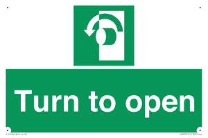 SA402: Turn anti-clockwise to open