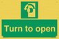 SA402: Turn anti-clockwise to open