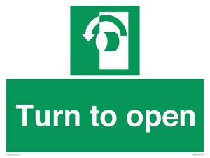 SA402: Turn anti-clockwise to open