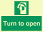 SA402: Turn anti-clockwise to open
