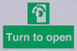 SA402: Turn anti-clockwise to open
