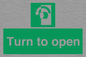SA402: Turn anti-clockwise to open