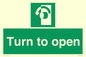 SA402: Turn anti-clockwise to open