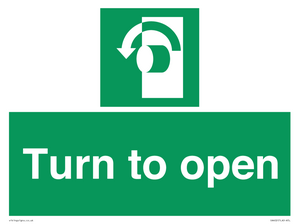 SA402: Turn anti-clockwise to open