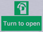 SA402: Turn anti-clockwise to open