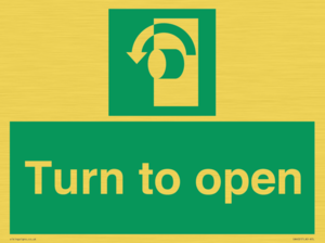 SA402: Turn anti-clockwise to open