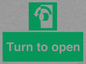 SA402: Turn anti-clockwise to open