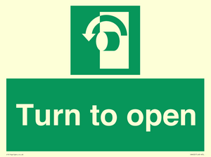 SA402: Turn anti-clockwise to open