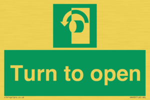 SA402: Turn anti-clockwise to open
