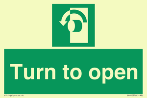SA402: Turn anti-clockwise to open