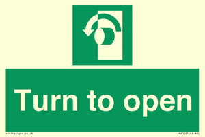 SA402: Turn anti-clockwise to open