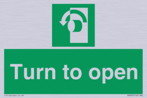 SA402: Turn anti-clockwise to open