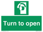 SA402: Turn anti-clockwise to open