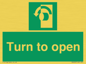 SA402: Turn anti-clockwise to open