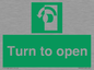 SA402: Turn anti-clockwise to open
