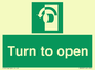 SA402: Turn anti-clockwise to open