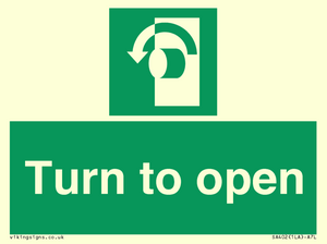 SA402: Turn anti-clockwise to open