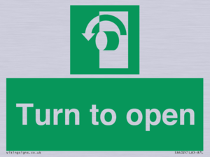 SA402: Turn anti-clockwise to open