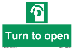SA402: Turn anti-clockwise to open