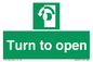 SA402: Turn anti-clockwise to open