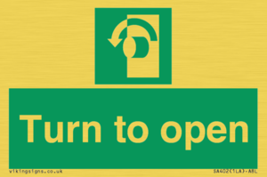 SA402: Turn anti-clockwise to open