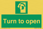 SA402: Turn anti-clockwise to open