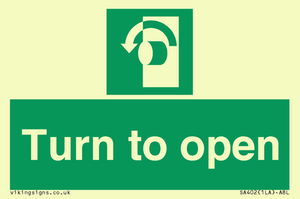 SA402: Turn anti-clockwise to open